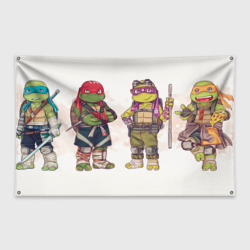 Cute turtles   – Флаг-баннер с принтом купить