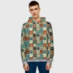 Мужская толстовка 3D Peace symbol pattern - фото 2