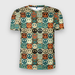 Мужская футболка 3D Slim Peace symbol pattern