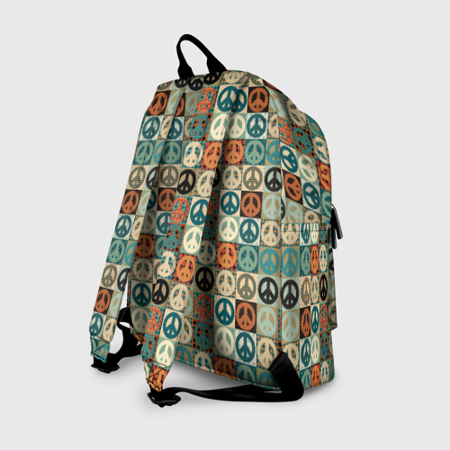 Рюкзак 3D с принтом Peace symbol pattern, вид сзади #1