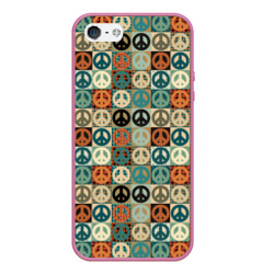 Чехол для iPhone 5/5S матовый Peace symbol pattern