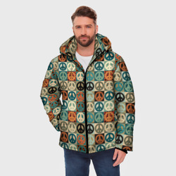 Мужская зимняя куртка 3D Peace symbol pattern - фото 2