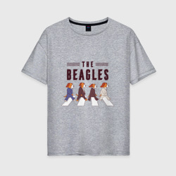 Женская футболка хлопок Oversize Beagles