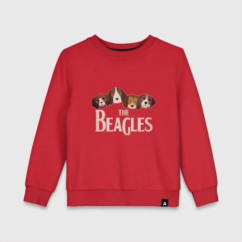 Детский свитшот хлопок с принтом The Beagles, вид спереди #2