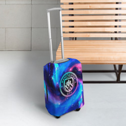 Чехол для чемодана 3D Manchester City неоновый космос - фото 2