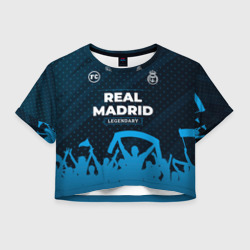 Женская футболка Crop-top 3D Real Madrid legendary форма фанатов
