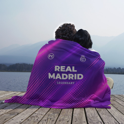 Плед 3D Real Madrid legendary sport grunge, цвет 3D (велсофт) - фото 3