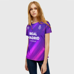 Женская футболка 3D Real Madrid legendary sport grunge - фото 2