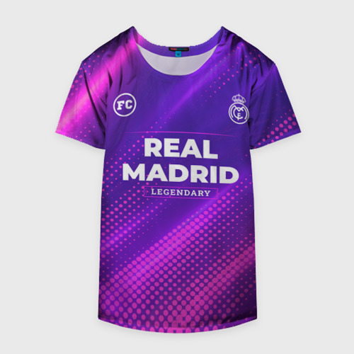 Накидка на куртку 3D Real Madrid legendary sport grunge, цвет 3D печать - фото 4
