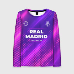 Женский лонгслив 3D Real Madrid legendary sport grunge