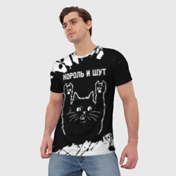 Мужская футболка 3D Группа Король и Шут и рок кот - фото 2