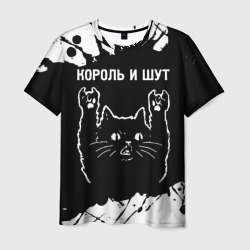 Мужская футболка 3D Группа Король и Шут и рок кот
