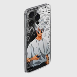 Чехол для iPhone 16 Pro Max силиконовый с защитой камеры Сатору Годжо в очках - магическая битва - фото 2