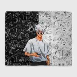 Плед 3D Сатору Годжо в очках - магическая битва