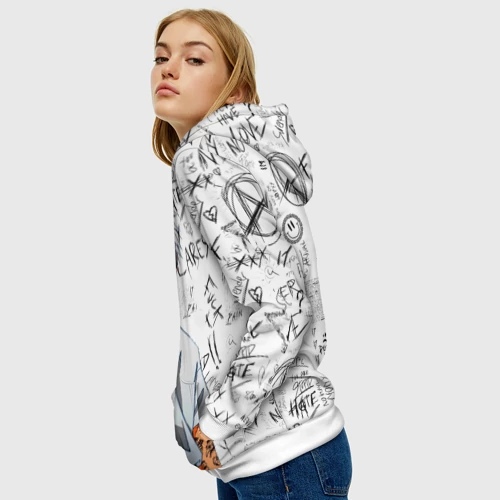 Женская толстовка 3D Сатору Годжо в очках - магическая битва - фото 5