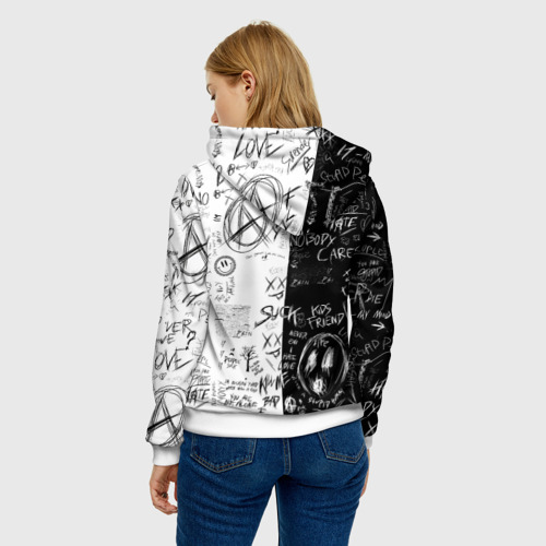 Женская толстовка 3D Сатору Годжо в очках - магическая битва - фото 4