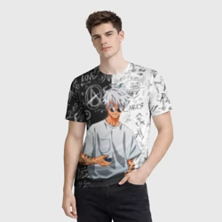 Мужская футболка 3D Сатору Годжо в очках - магическая битва - фото 2