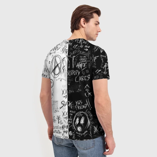 Мужская футболка 3D Сатору Годжо в очках - магическая битва - фото 4