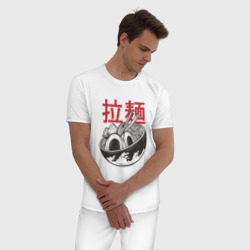 Мужская пижама хлопок Миска Рамен японская еда - фото 2