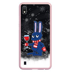 Новогодний кролик с бокалом – Чехол для Samsung Galaxy A10 с принтом купить
