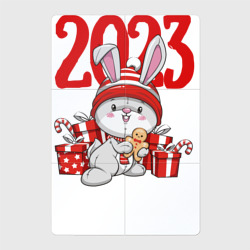 Магнитный плакат 2Х3 Зайка в подарках  2023