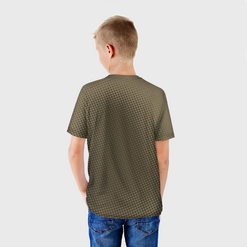 Детская футболка 3D с принтом Моряк-водолаз, вид сзади #2