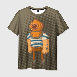 Мужская футболка 3D Моряк-водолаз