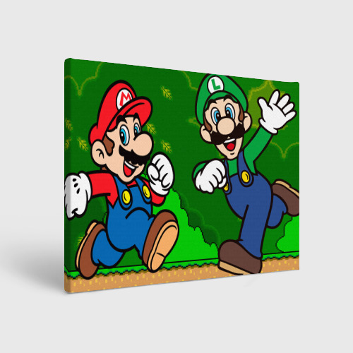 Холст прямоугольный Luigi & Mario, цвет 3D печать