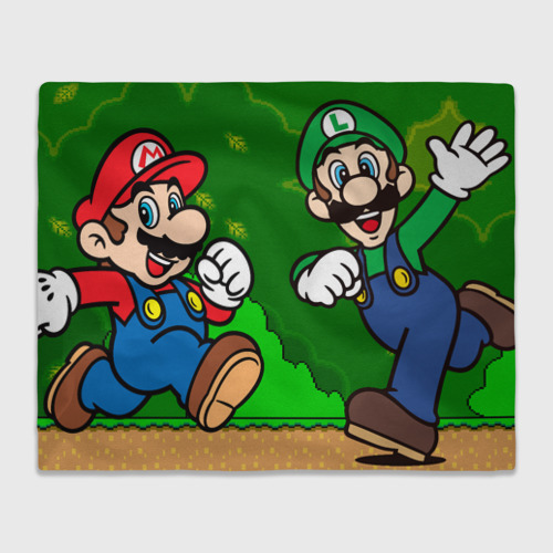 Плед 3D Luigi & Mario, цвет 3D (велсофт)