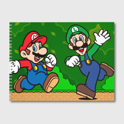 Альбом для рисования Luigi & Mario