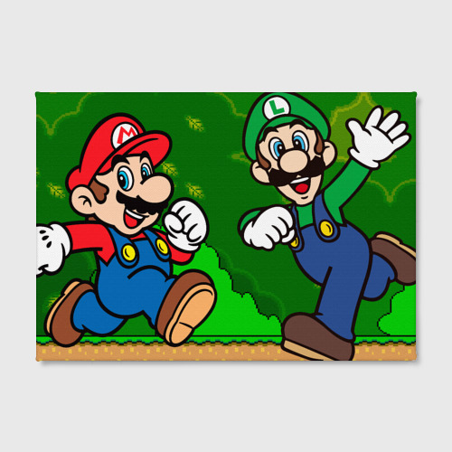 Холст прямоугольный Luigi & Mario, цвет 3D печать - фото 2