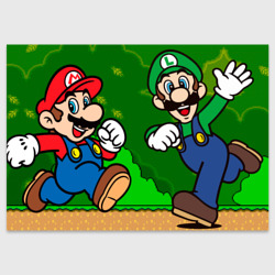 Поздравительная открытка Luigi & Mario