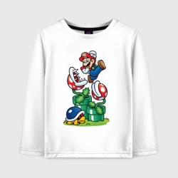 Детский лонгслив хлопок Ретро Марио