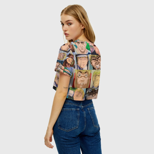 Женская футболка Crop-top 3D Лицо ГТО, цвет 3D печать - фото 5