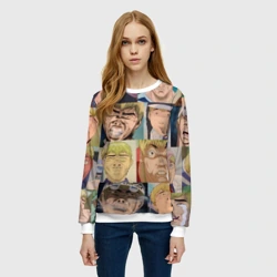 Женский свитшот 3D Лицо ГТО - фото 2