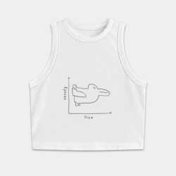 Женская укороченная майка-топ хлопок Утка - кролик