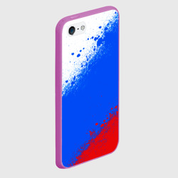 Чехол для iPhone 5/5S матовый Флаг России - триколор - фото 2