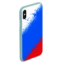 Чехол для iPhone XS Max матовый Флаг России - триколор - фото 2
