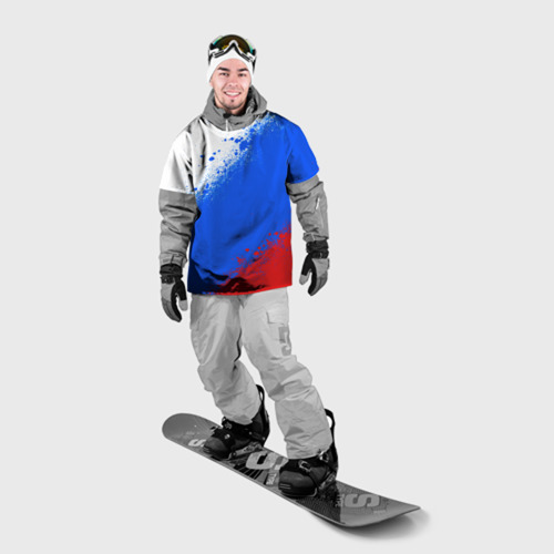 Накидка на куртку 3D Флаг России - триколор, цвет 3D печать - фото 3