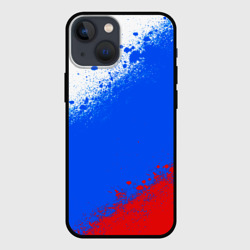Чехол для iPhone 13 mini Флаг России - триколор