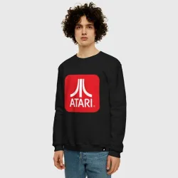 Мужской свитшот хлопок Atari logo - фото 2
