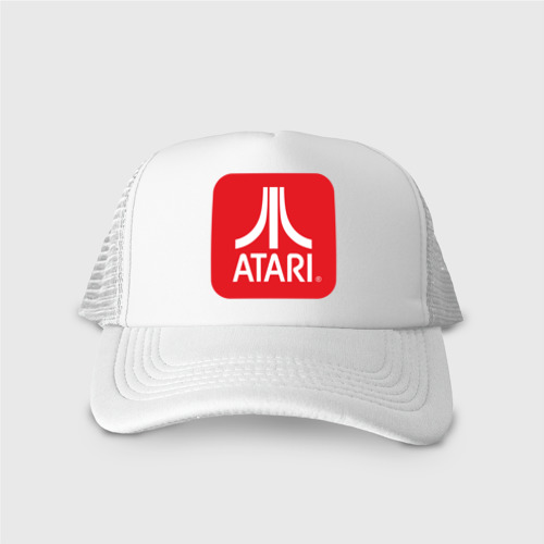 Кепка тракер с сеткой Atari logo, цвет белый