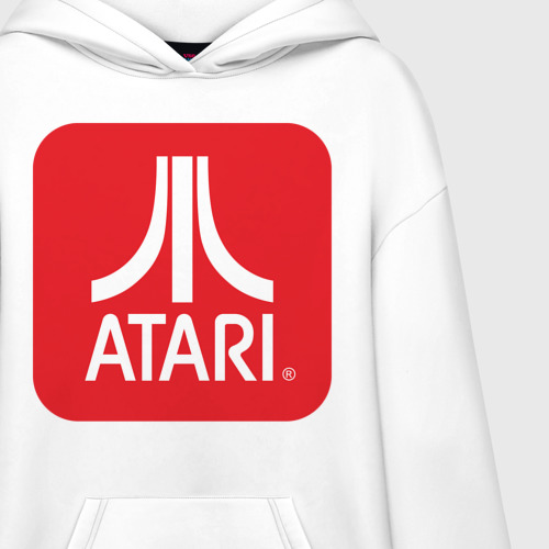 Худи SuperOversize хлопок Atari logo, цвет белый - фото 3