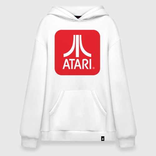 Худи SuperOversize хлопок Atari logo, цвет белый