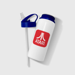 Бутылка для воды с трубочкой Atari logo - фото 2