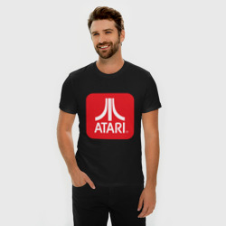 Мужская футболка хлопок Slim Atari logo - фото 2