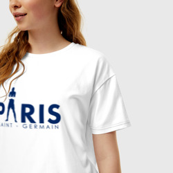 Женская футболка хлопок Oversize PSG Мбаппе - фото 2