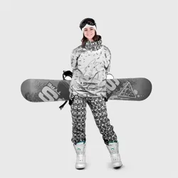 Накидка на куртку 3D Заяц программист - клац клац клац - фото 2
