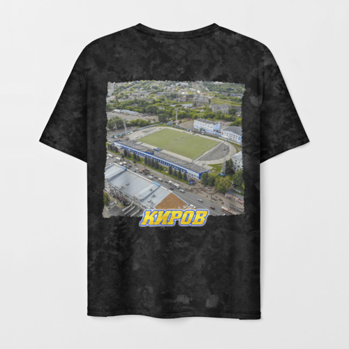Мужская футболка 3D с принтом Киров - стадионы, вид сзади #1