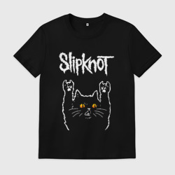 Мужская футболка хлопок Slipknot rock cat